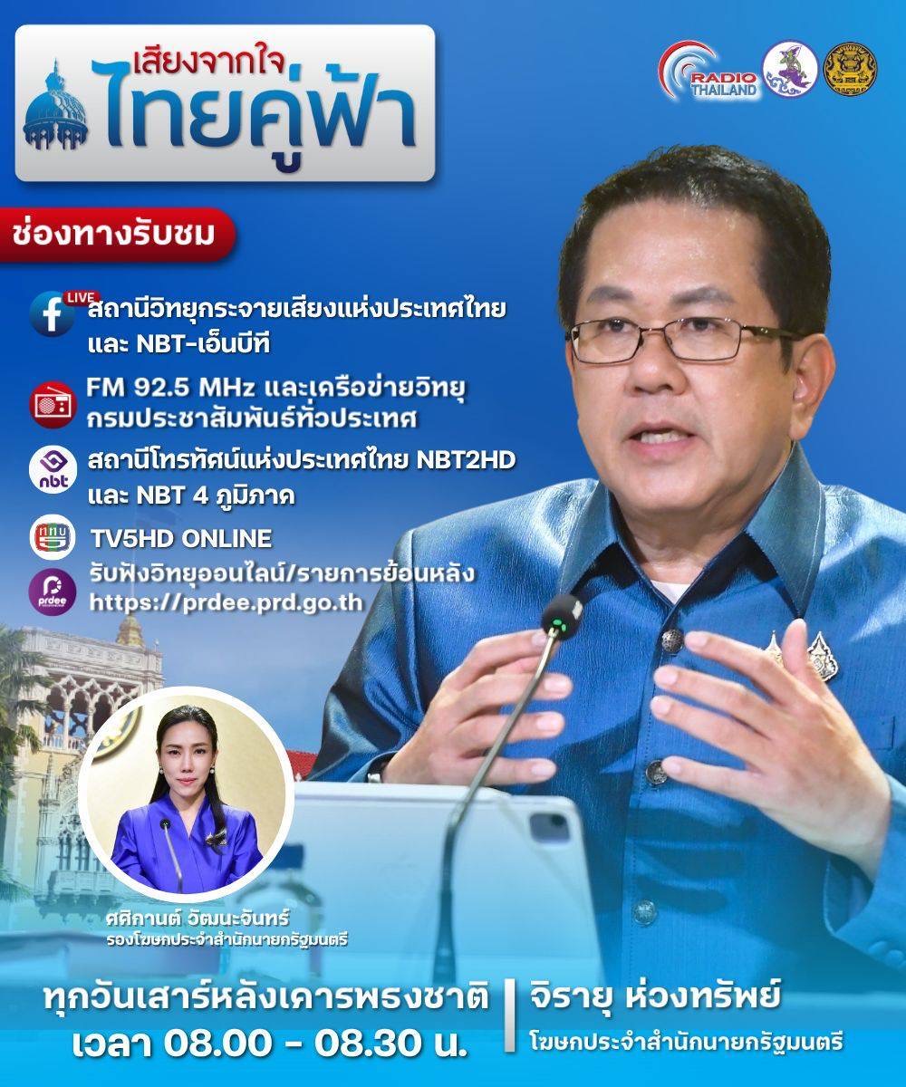 รับฟังรายการย้อนหลัง “เสียงจากใจ…ไทยคู่ฟ้า” EP.40 (12 ก.ค.68) กับหลากหลายประเด็นที่น่าสนใจในรอบสัปดาห์